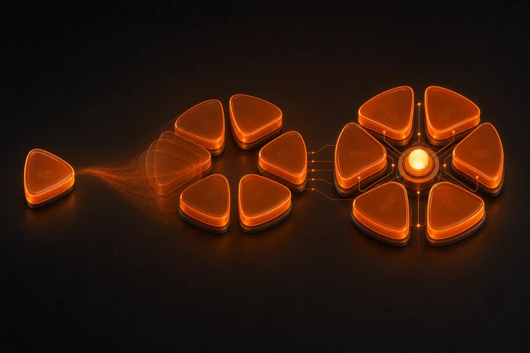 Sistema modular Orange conectado por circuitos